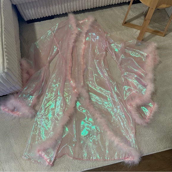 Sparkl Fairy Couture Gisele Fairytale Pink Kimono Iridescent Festival - Picture 2 of 6